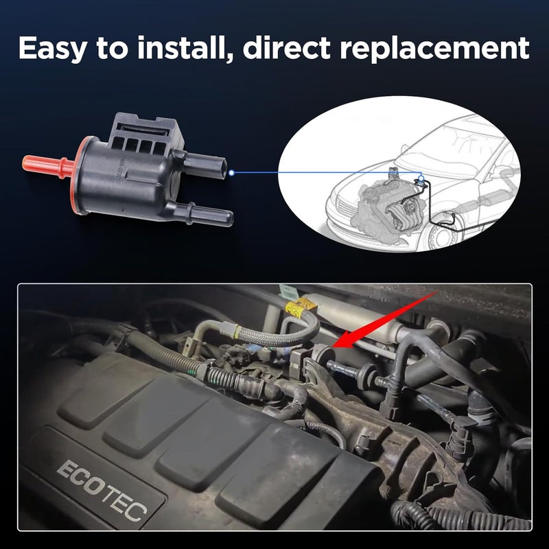 AITKEN Vapor Canister Purge Solenoid Valve Compatible with Malibu Equinox Spark Impala Cruze Camaro Colorado, GMC Terrain Canyon Acadia Cadillac CT6 CTS Buick 2013-2022 P/N 12632174. - Image 4